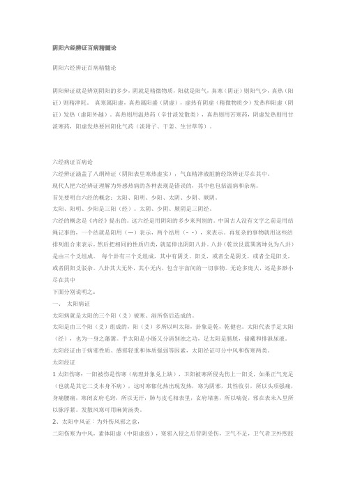 阴阳六经辨证百病精髓论