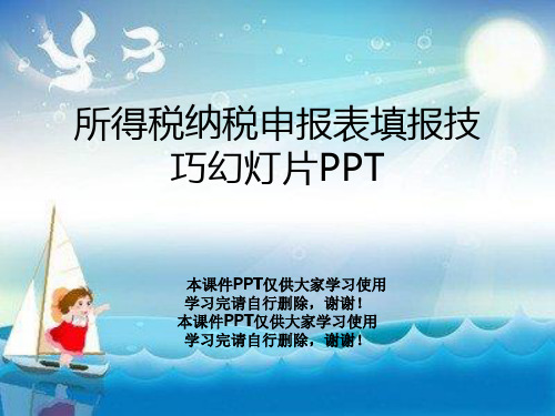 所得税纳税申报表填报技巧幻灯片PPT