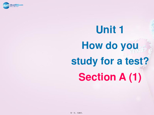 八年级英语下册 Unit 2 How do you study for a test？Period 