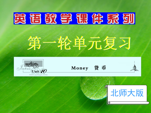 北师大版高三英语一轮单元复习 Unit 10 Money 货 币