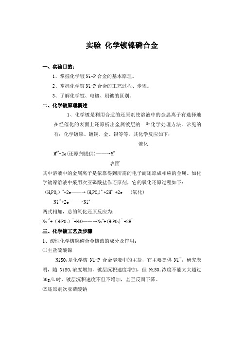 化学镀实验指导书1