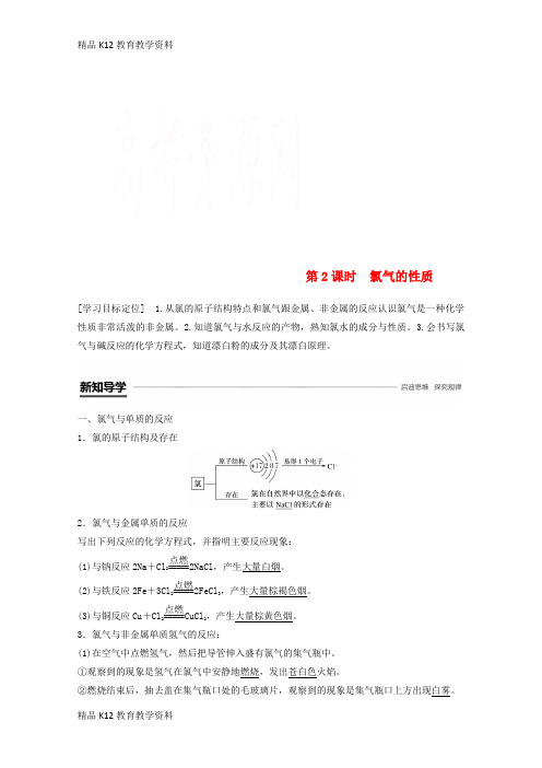 【配套K12】[学习]2018高中化学 专题2 从海水中获得的化学物质 第一单元 氯、溴、碘及其化合