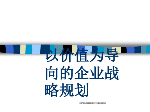 以价值为导向的战略规划(ppt 108页)