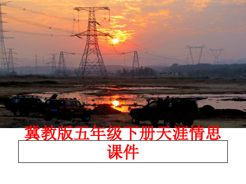 最新冀教版五年级下册天涯情思课件