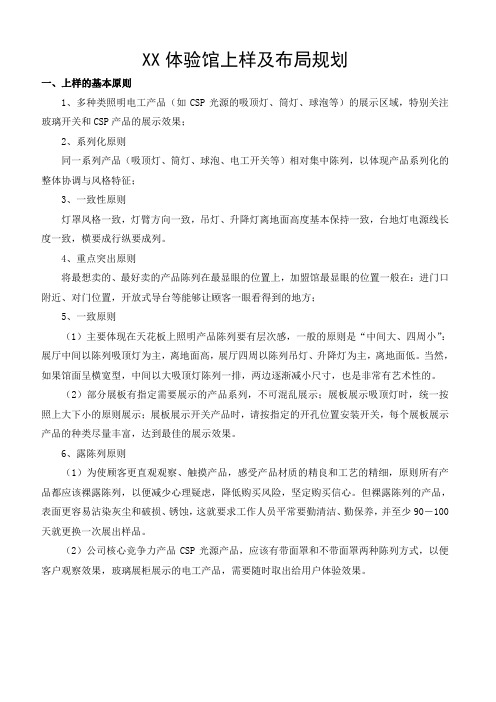 店铺上样及布局规划