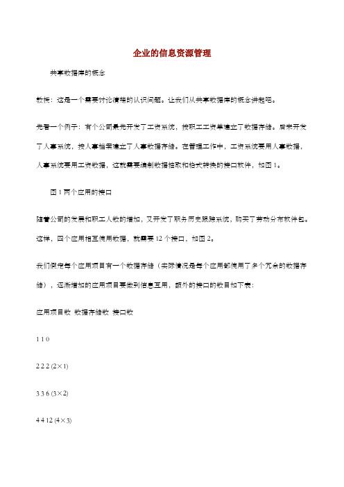 企业的信息资源管理