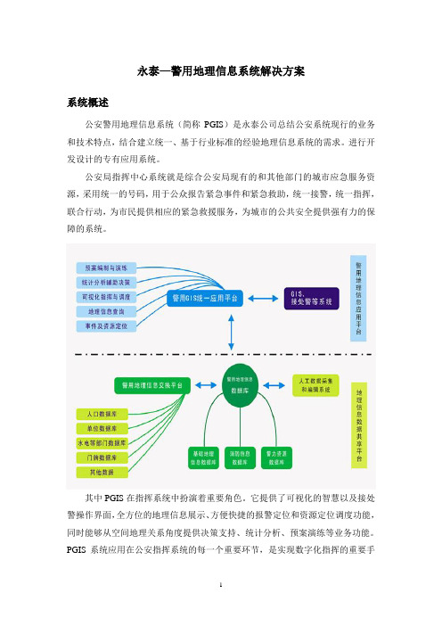 永泰警用地理信息系统解决方案