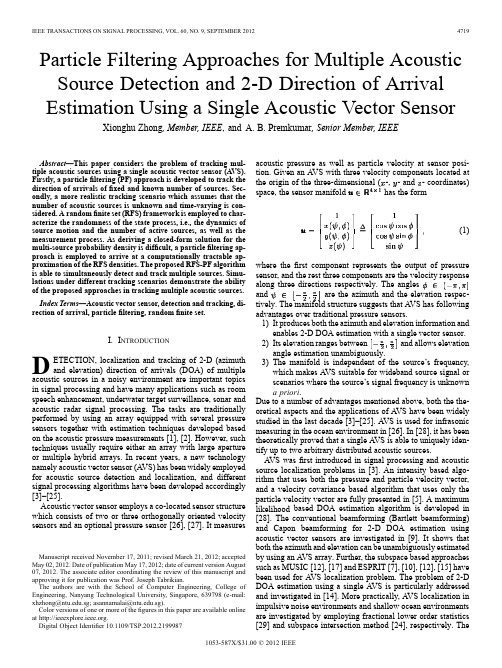 Particle Filtering Approaches for Multiple Acoustic