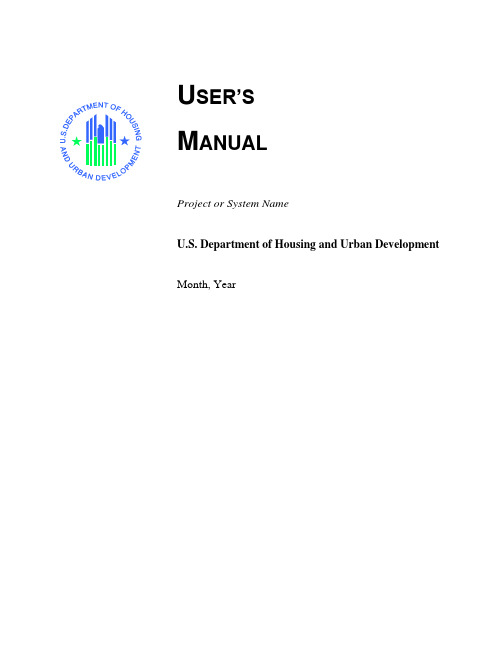 用户手册英文模板usermanualtemplate
