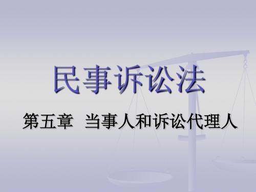 第五章 当事人和诉讼代理人