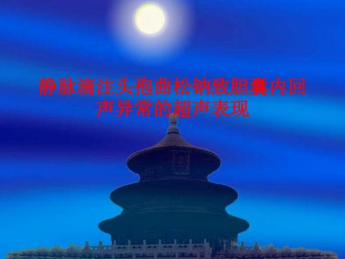 静脉滴注头孢曲松钠致胆囊内回声异常的超声表现
