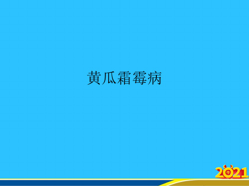 黄瓜霜霉病优秀PPT