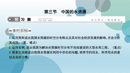 2019年秋湘教版八年级上册地理课件：3.3 中国的水资源(共19张PPT)