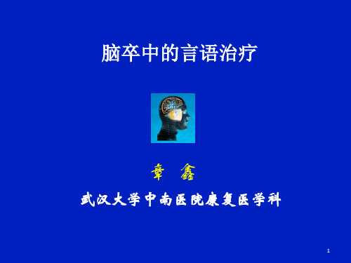 脑卒中的言语治疗
