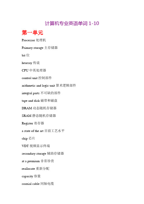 计算机专业英语单词