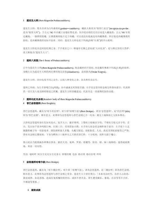 相册《唐卡艺术》08莲生的注释