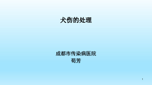 犬伤的伤口处理讲课PPT课件