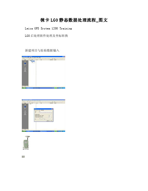 【DOC】-徕卡LGO静态数据处理流程_图文