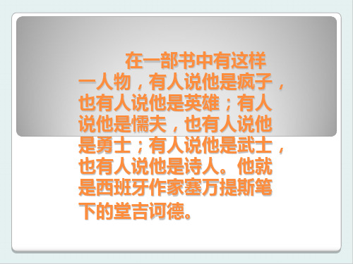 人教版高中语文必修5-名著导读2《堂吉诃德》 课件      (共24张PPT)