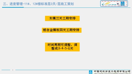 木模铝模三天每层、四天每层工期策划
