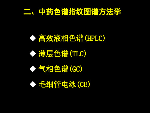 中药色谱指纹图谱方法学-薄层色谱
