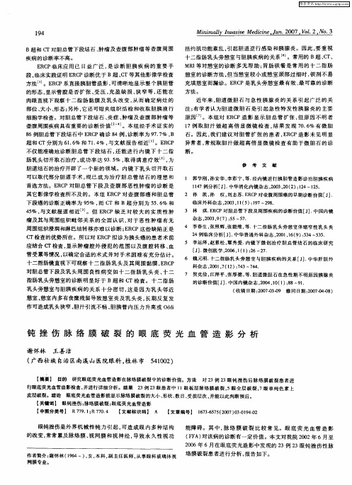 钝挫伤脉络膜破裂的眼底荧光血管造影分析