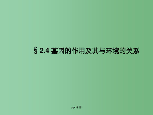 高中生物 基因的相互作用