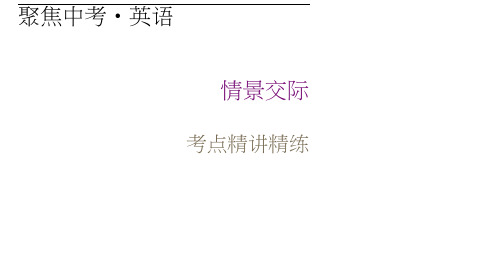 中考英语复习情景交际