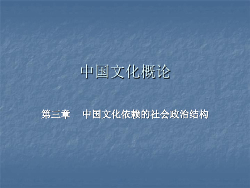3中国文化依赖的社会政治结构