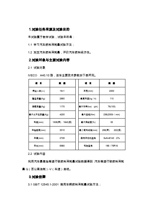 试验大纲格式_油耗