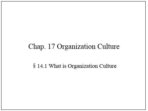 Organization Culture(英文版)(ppt 22页)