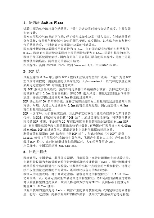 高效空气过滤器试验方法