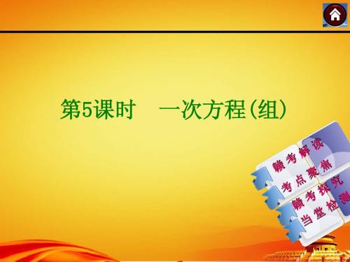 (江西人教)数学中考复习方案【第5课时】一次方程组(28页)