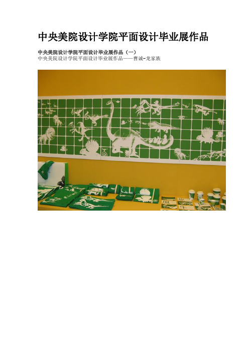 中央美院设计学院平面设计毕业展作品