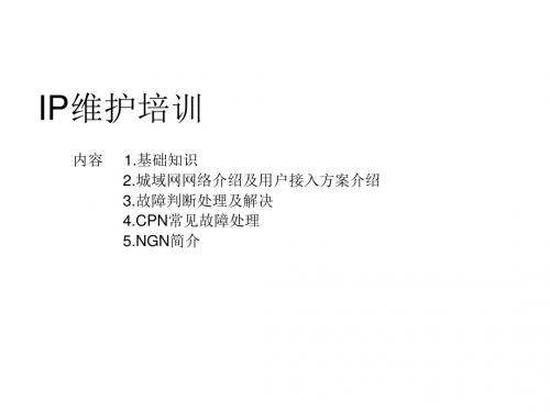 《IP维护培训》PPT课件