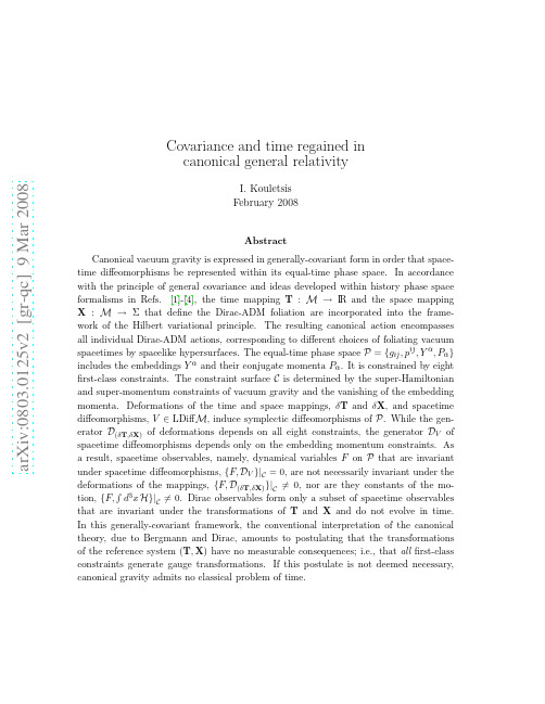 Covariance and Time Regained in Canonical General Relativity