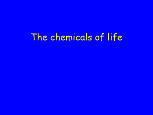 IGCSE Biology Chapter4-the chemicals of life