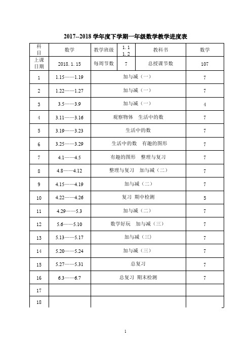 (完整版)新北师大版一年级下册数学全册教案,推荐文档