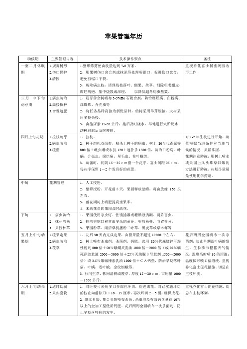 苹果管理年历