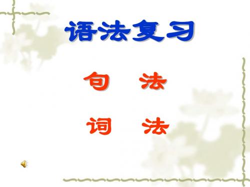 英语语法全套复习