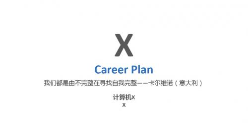 (精)计算机大学职业生涯规划PPT课件