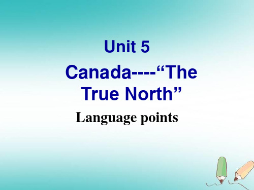 2018-2019版高中英语必修三教学课件(人教版)Unit 5 Language points