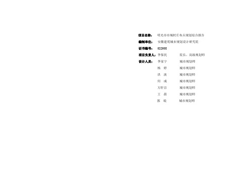 明光市市域村庄布点规划综合报告(DOC)