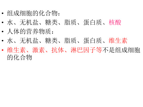 高中生物课件-水和无机盐