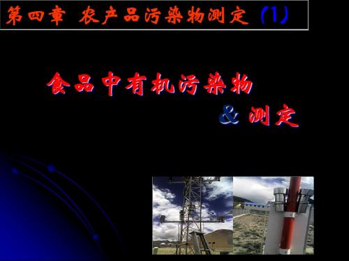 农产品污染物测定培训课件(PPT 30张)