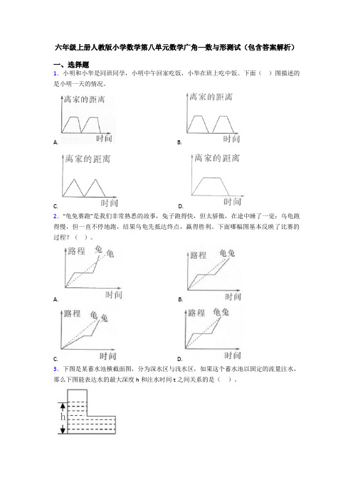 六年级上册人教版小学数学第八单元数学广角—数与形测试(包含答案解析)