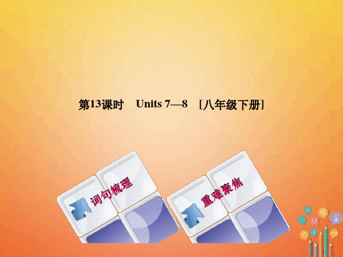 中考英语总复习第一篇教材过关八下第13课时Units7 8教学课件人教新目标版