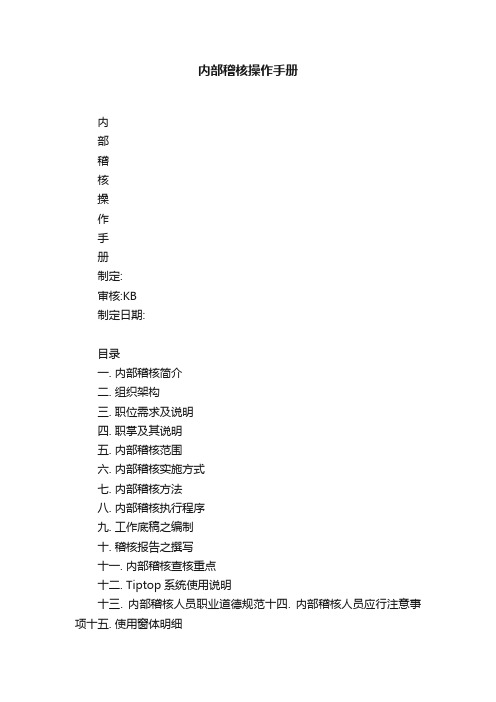 内部稽核操作手册