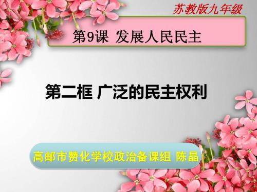 发展人民民主课件