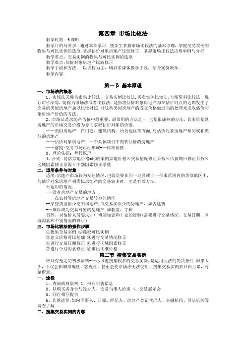 房地产估价之市场比较法